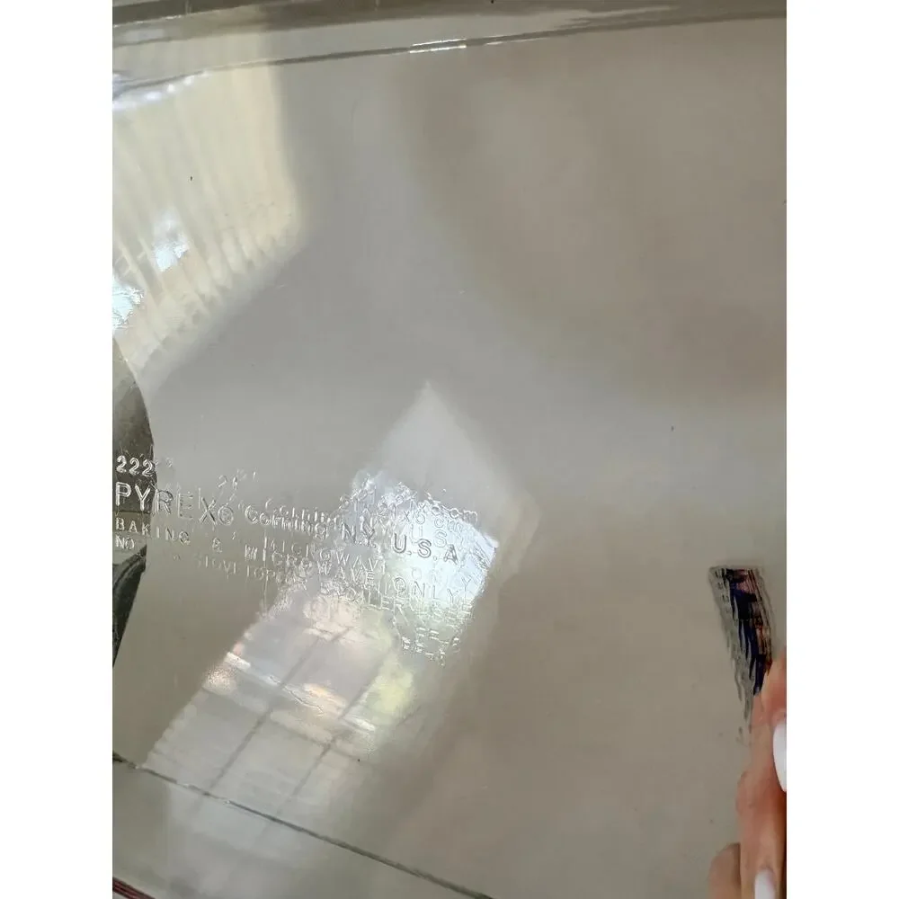 Vintage PYREX 222 Clear Glass 8x8 Square Baking Dish 2 Qt Corning USA NY